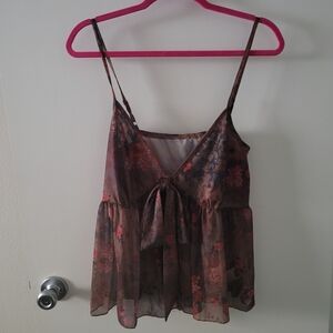 SHEIN Brown Floral Camisole